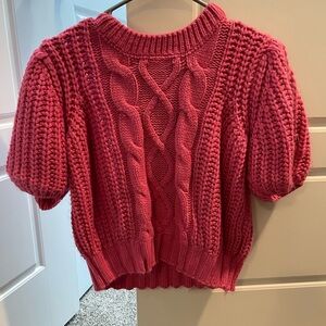Ces Femme Pink Cable Knit Sweater